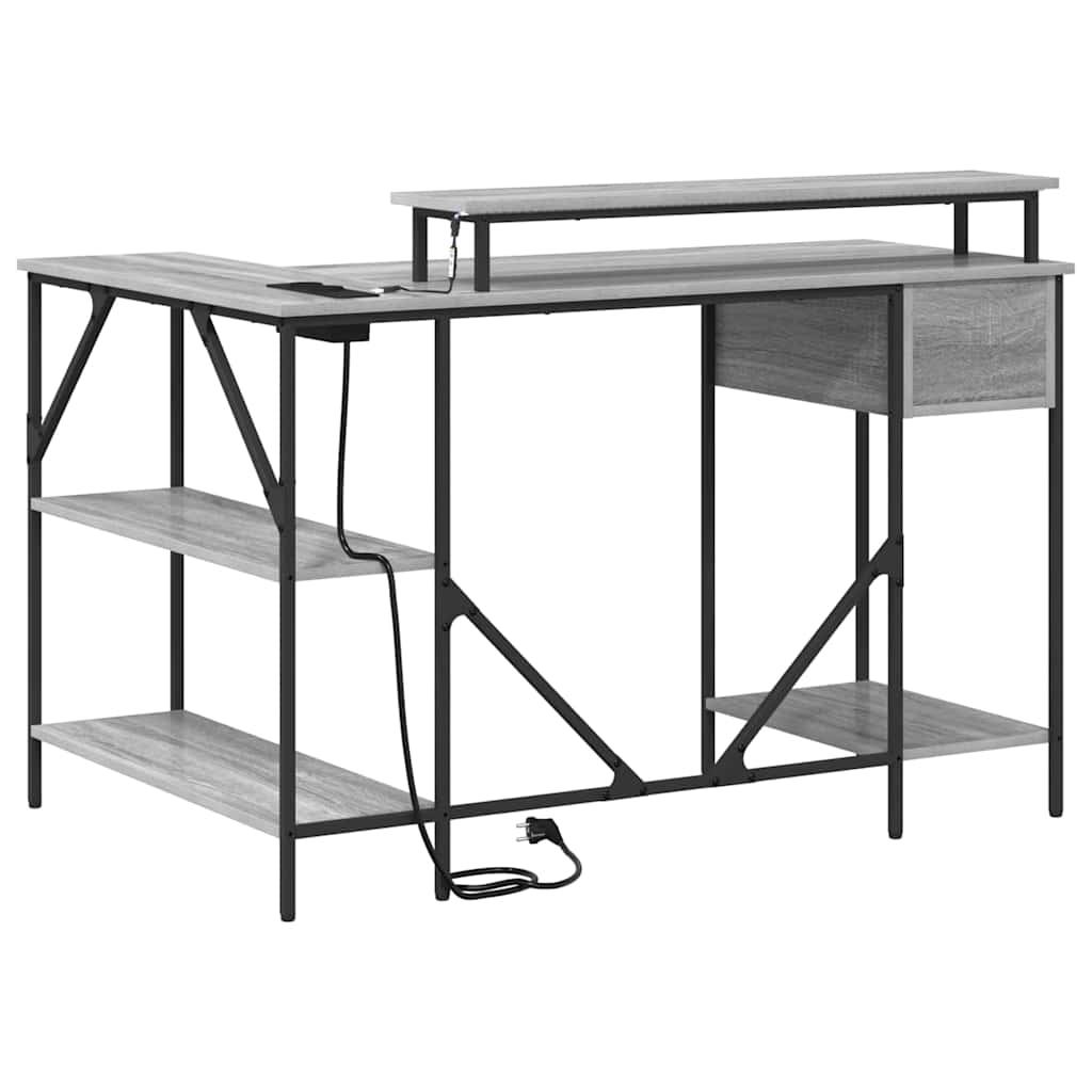 Asztal Szürke Sonoma Szerelt Fa 120 x 79 x 86,5 cm
