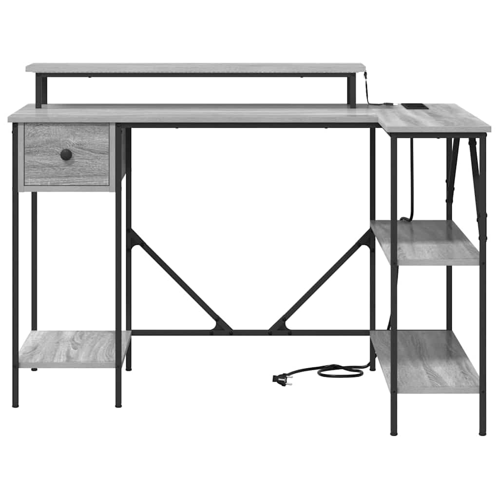 Asztal Szürke Sonoma Szerelt Fa 120 x 79 x 86,5 cm