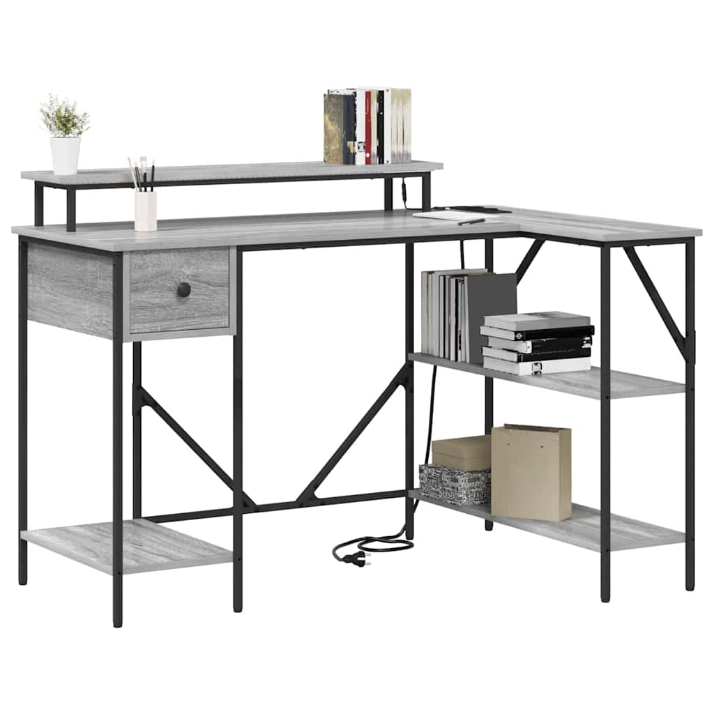 Asztal Szürke Sonoma Szerelt Fa 120 x 79 x 86,5 cm