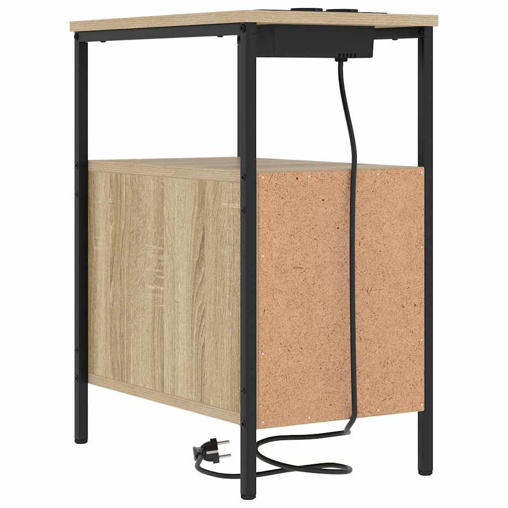 Éjjeliszekrény 2 db Sonoma tölgy 30 x 48 x 61 cm Szerelt Fa