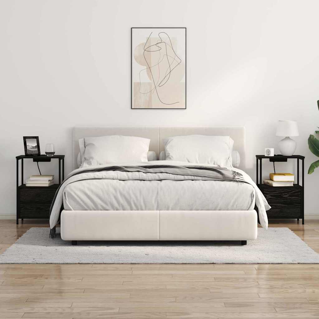 Éjjeliszekrény Fekete tölgy 40 x 31 x 60 cm Szerelt Fa