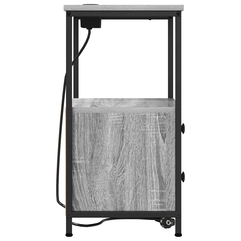 Éjjeliszekrény 2 db Szürke Sonoma 40 x 31 x 60 cm Szerelt Fa