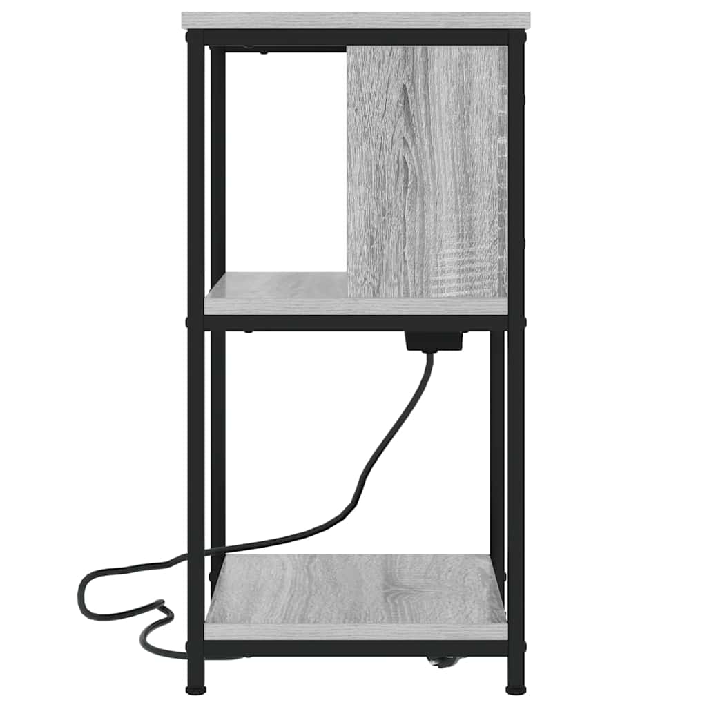 Éjjeliszekrény 2 db Szürke Sonoma 38 x 31 x 61 cm Szerelt Fa