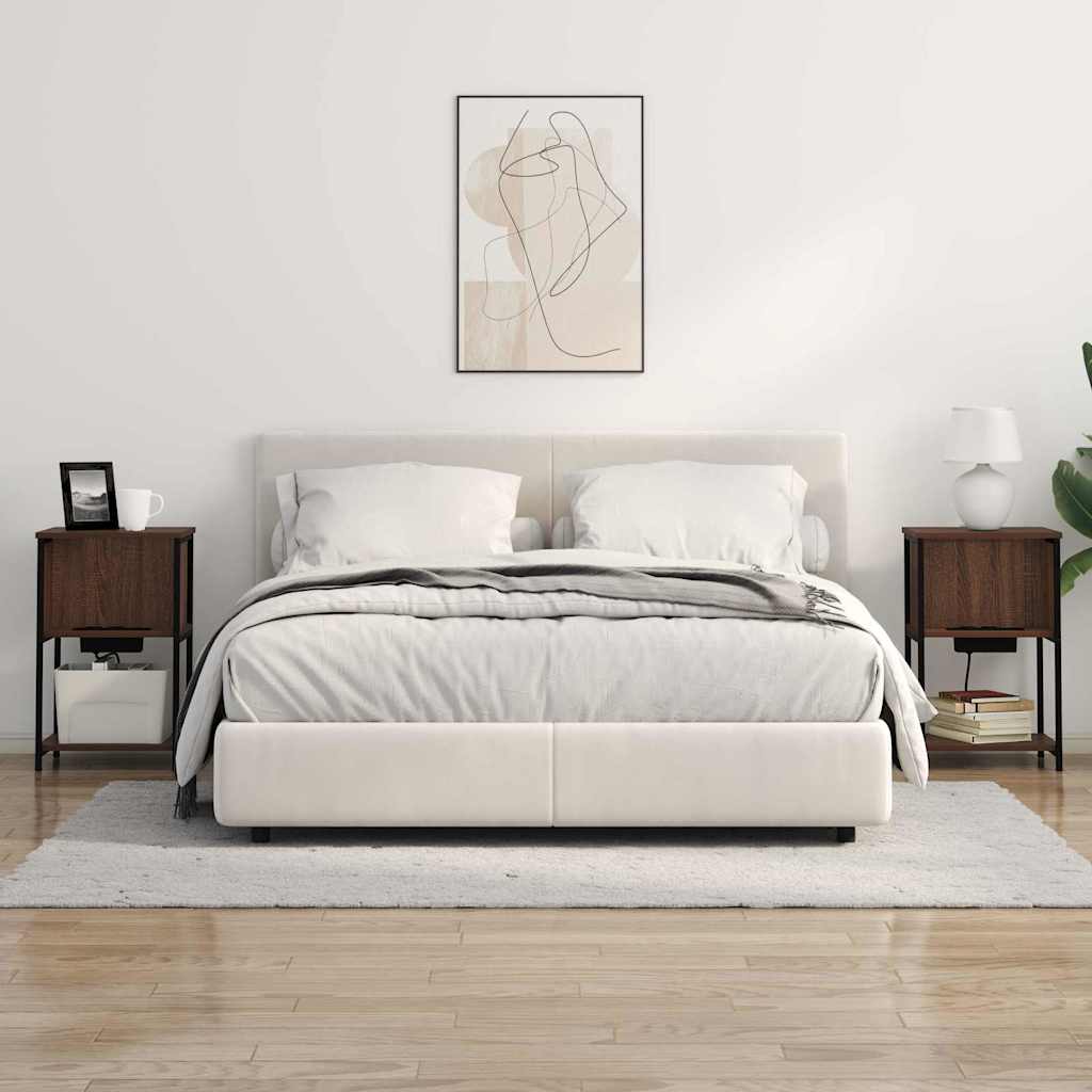 Éjjeliszekrény 2 db Barna Tölgy 38 x 31 x 61 cm Szerelt Fa