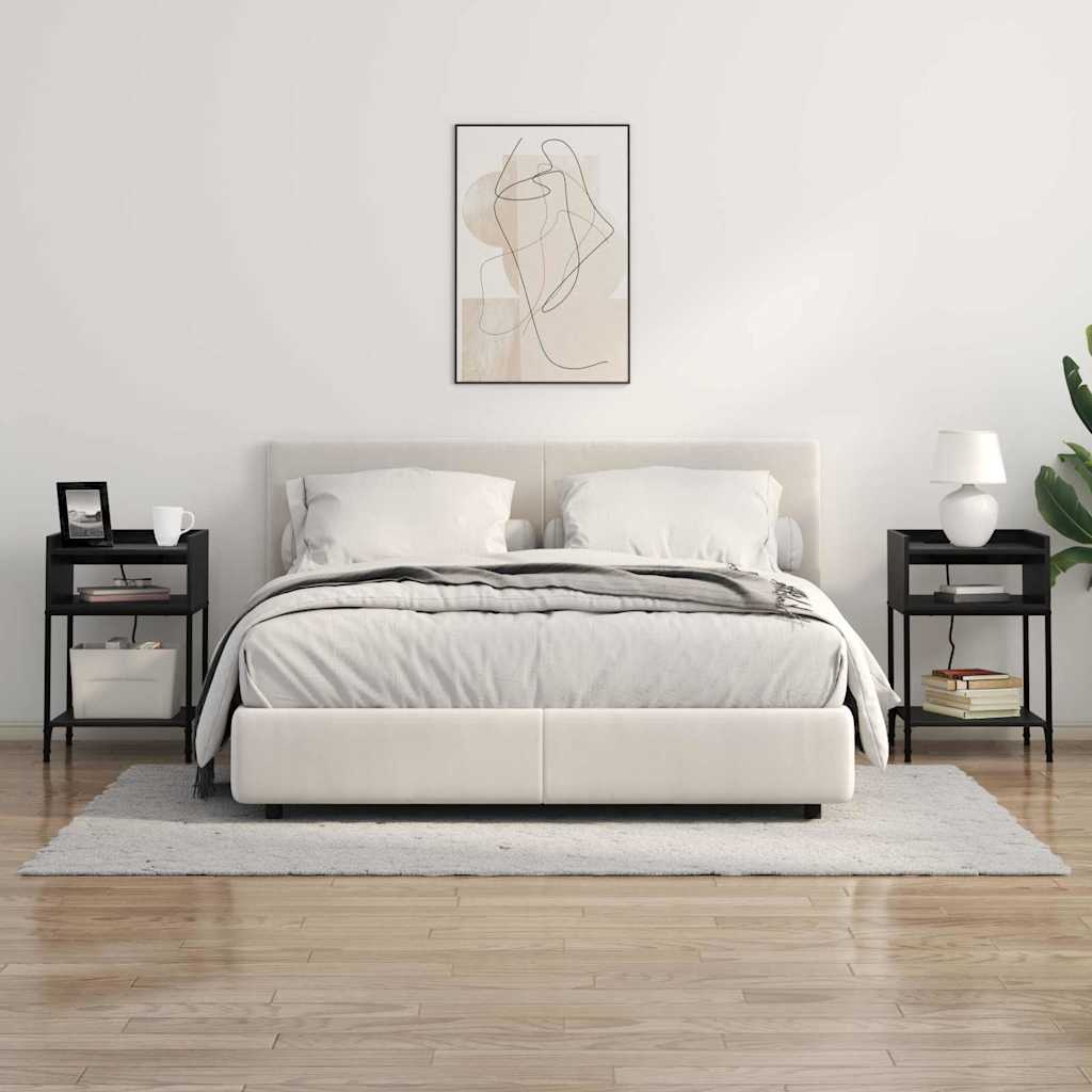 Éjjeliszekrény 2 db Fekete tölgy 40 x 40 x 61 cm Szerelt Fa