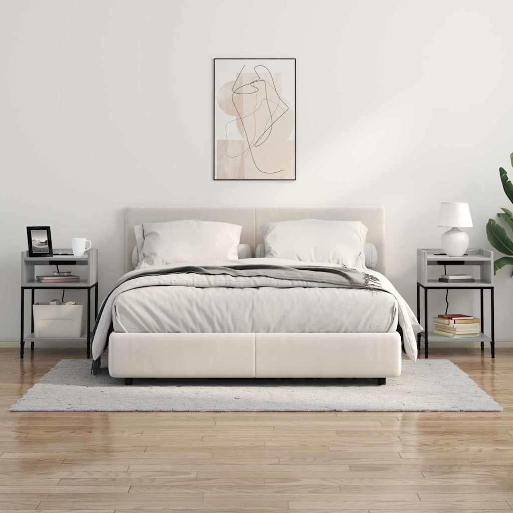 Éjjeliszekrény 2 db Szürke Sonoma 40 x 40 x 61 cm Szerelt Fa