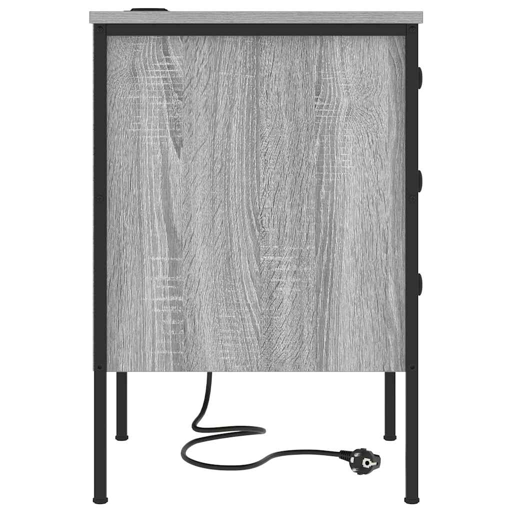 Éjjeliszekrény 2 db Szürke Sonoma 42 x 41 x 61 cm Szerelt Fa