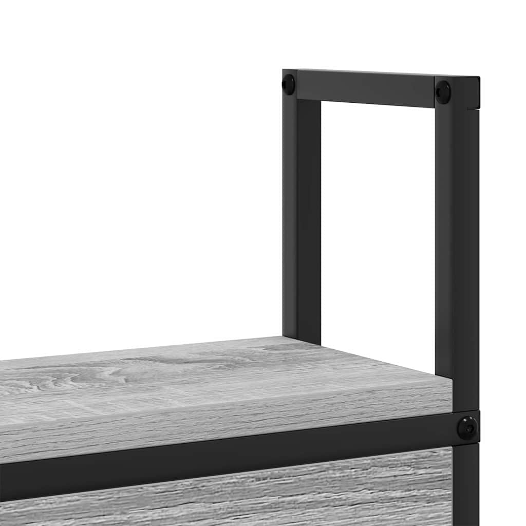 Tárolós Fejtámla Töltő Állomással Szürke sonoma Szerelt fa