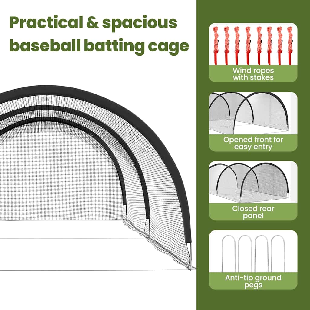 Baseball és Softball Fekete 702 x 369,5 x 243,5 cm Poliészter