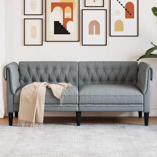 Kanapé Világosszürke 182,5 x 74,5 x 74,5 cm Poliészter
