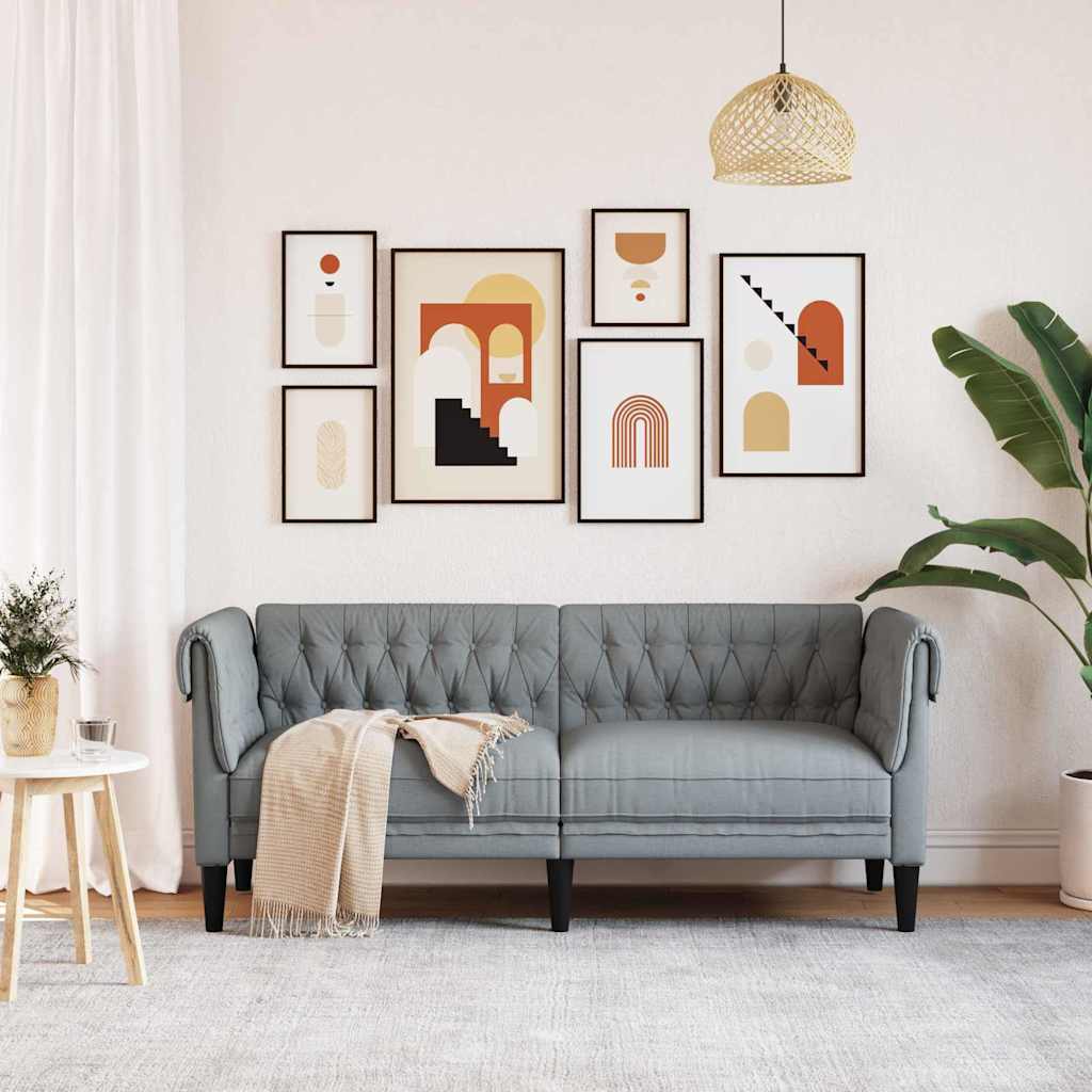Kanapé Világosszürke 182,5 x 74,5 x 74,5 cm Poliészter