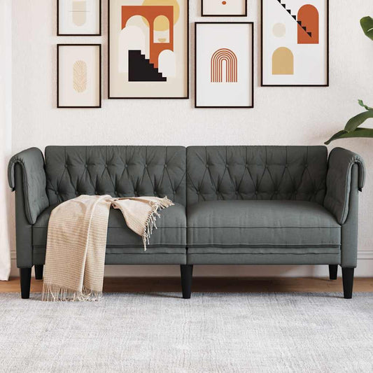 Kanapé Sötétszürke 182,5 x 74,5 x 74,5 cm Poliészter