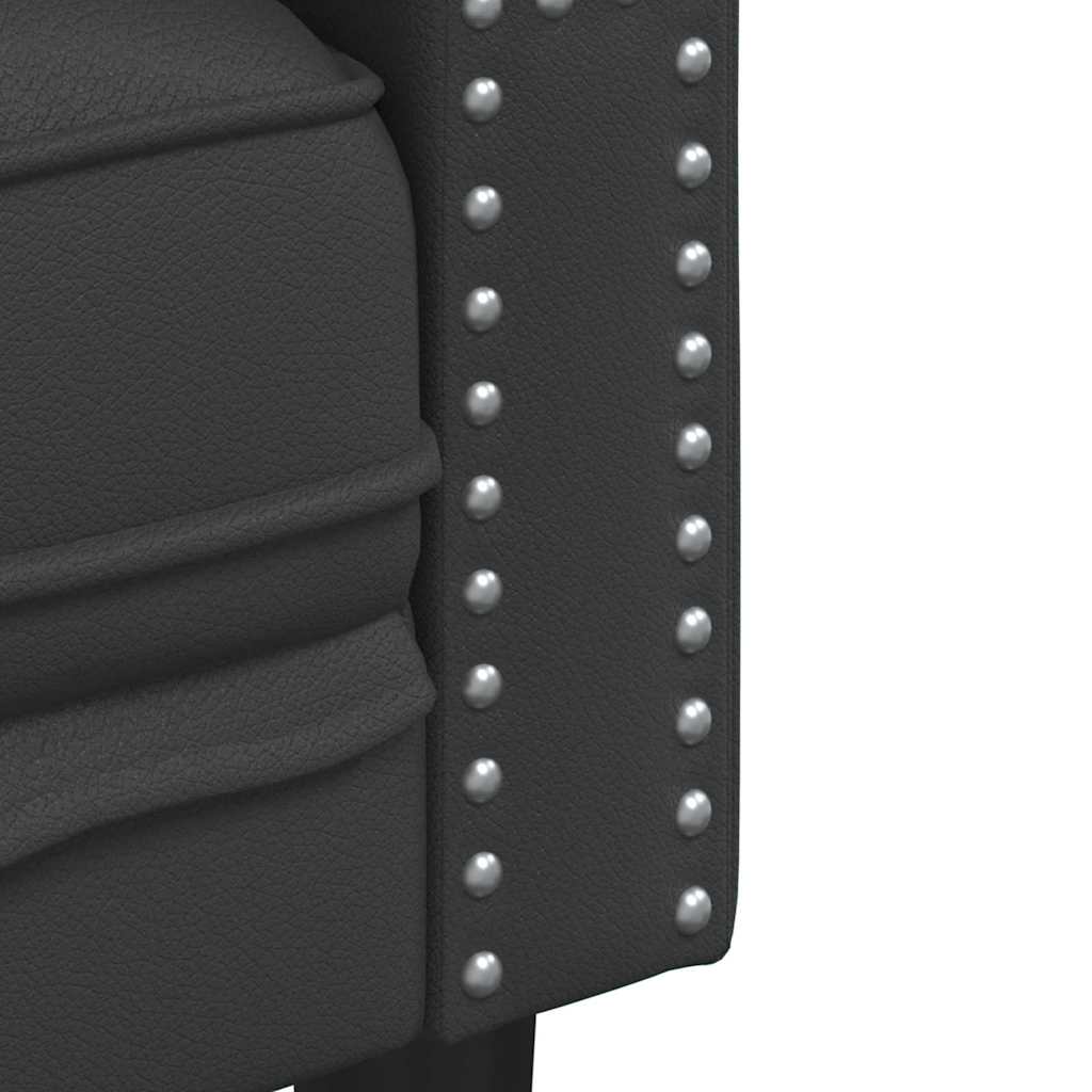 Kanapé Fekete 194 x 74,5 x 70,5 cm PVC