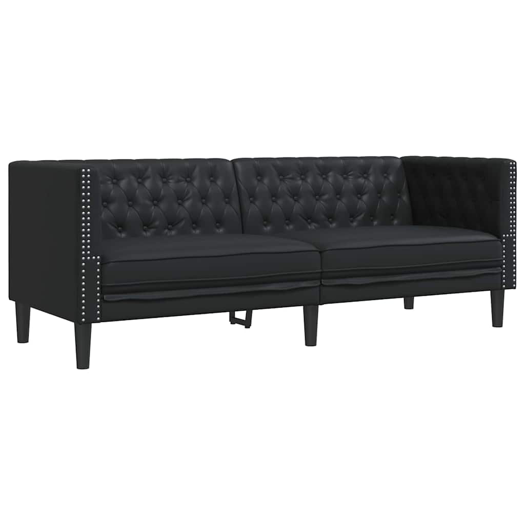 Kanapé Fekete 194 x 74,5 x 70,5 cm PVC