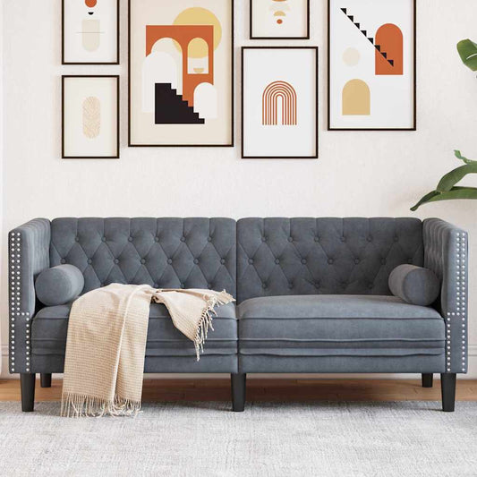 Kanapé Sötétszürke 174 x 74,5 x 70,5 cm Bársony
