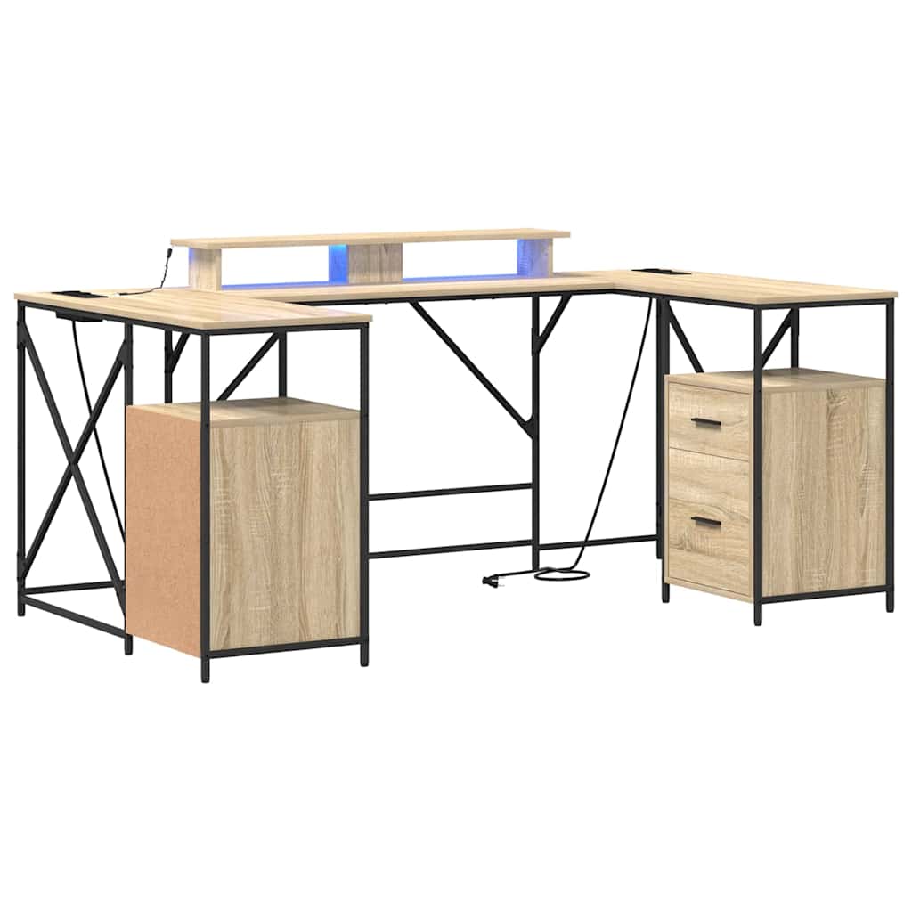 Asztal Sonoma tölgy Szerelt Fa 182 x 101 x 87,5 cm