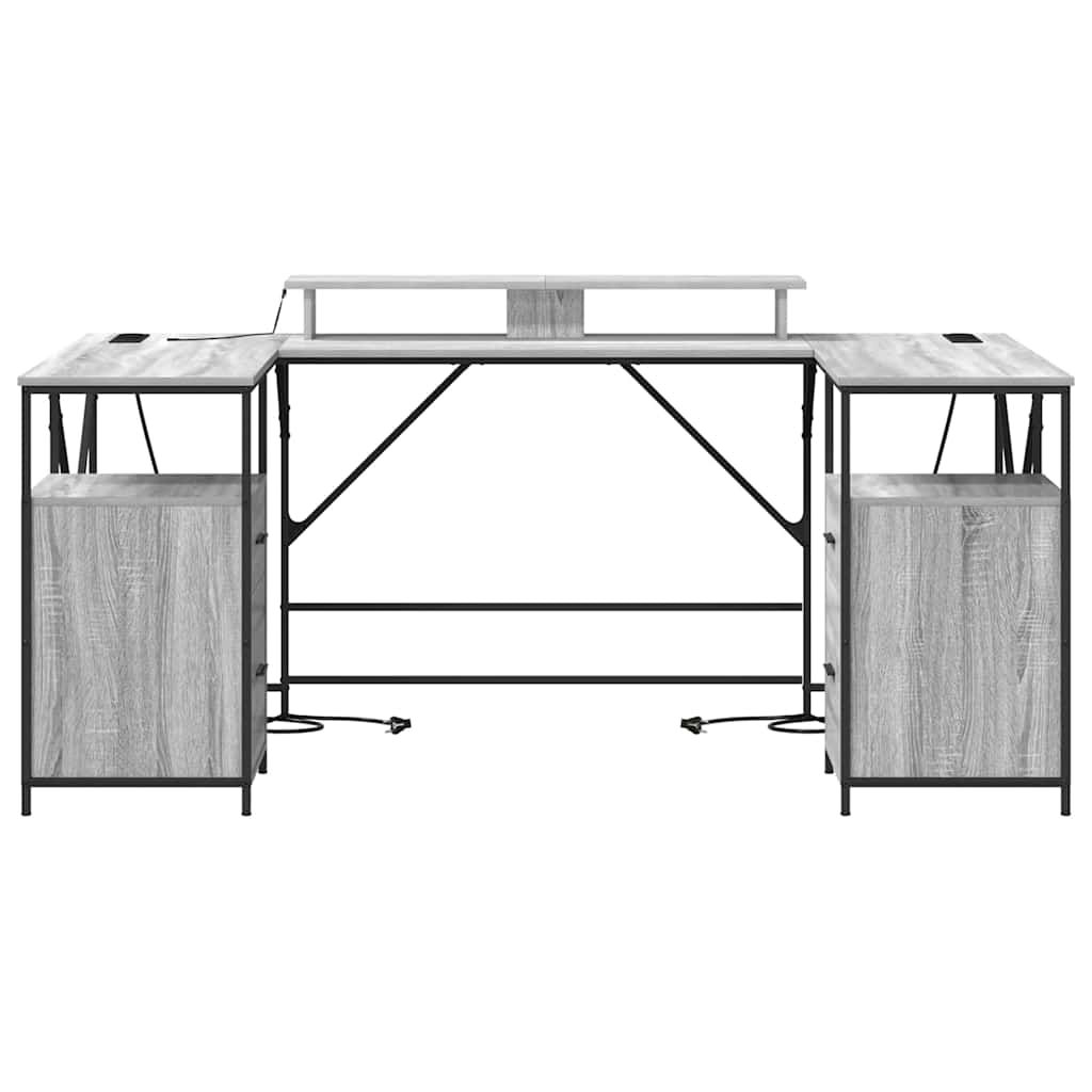Asztal Szürke Sonoma Szerelt Fa 182 x 101 x 87,5 cm