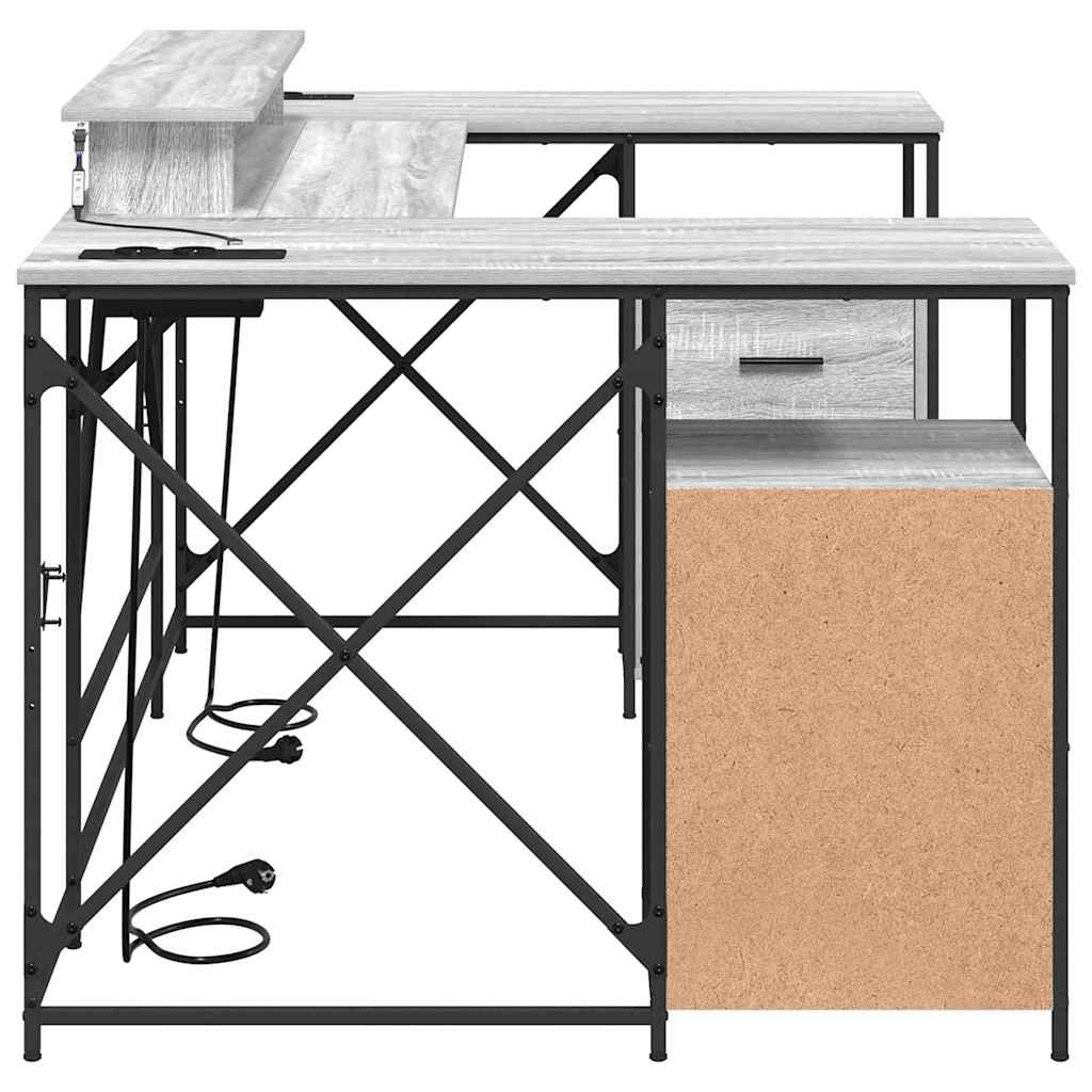 Asztal Szürke Sonoma Szerelt Fa 182 x 101 x 87,5 cm