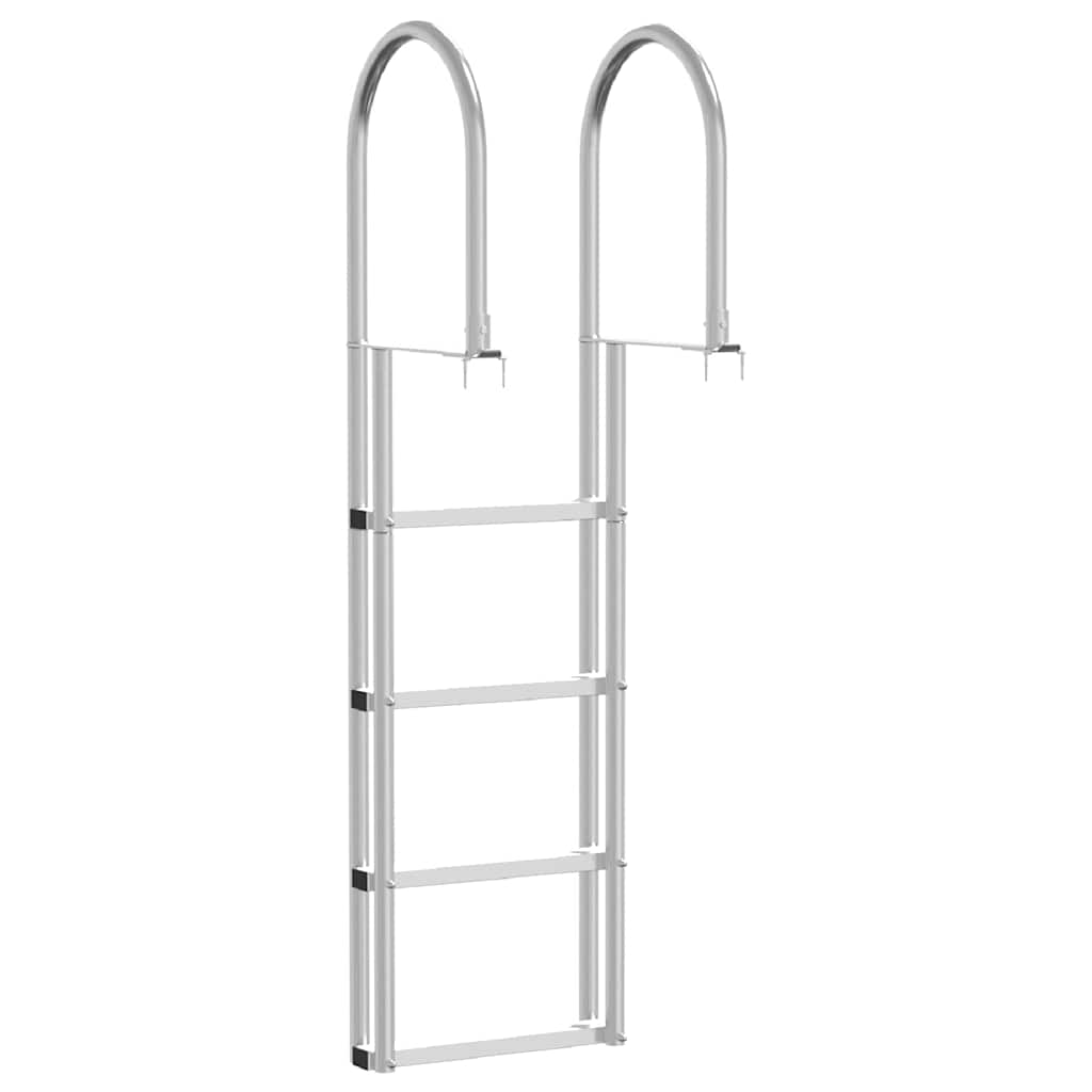 4 lépcsős stég létra Ezüst 45 ×11,5 ×162 cm Alumínium