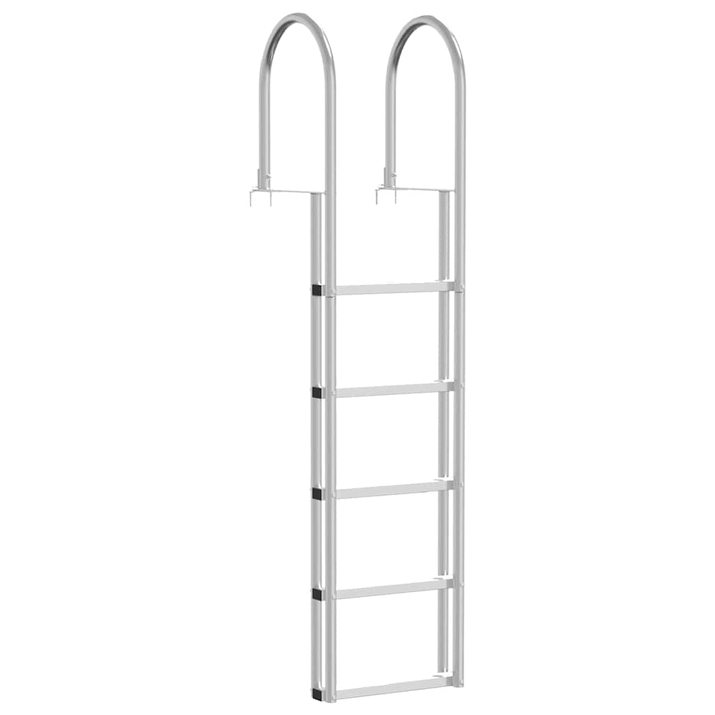 5 lépcsős stég létra Ezüst 45 ×11,5 ×190 cm Alumínium