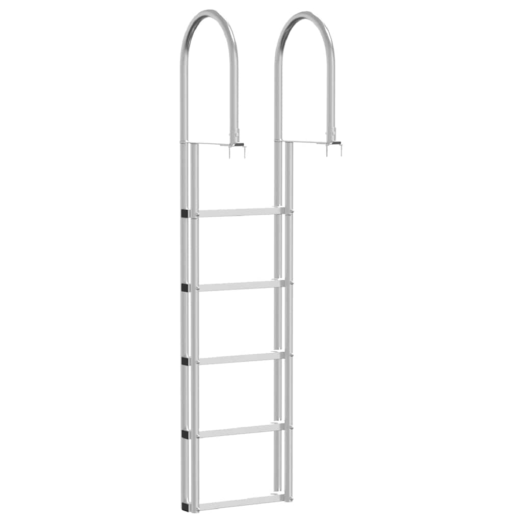 5 lépcsős stég létra Ezüst 45 ×11,5 ×190 cm Alumínium