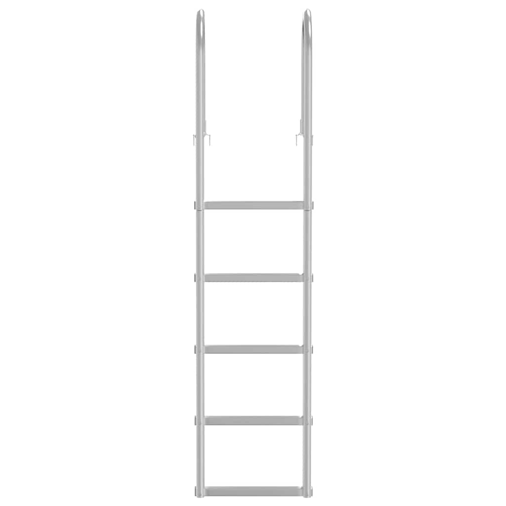 5 lépcsős stég létra Ezüst 45 ×11,5 ×190 cm Alumínium