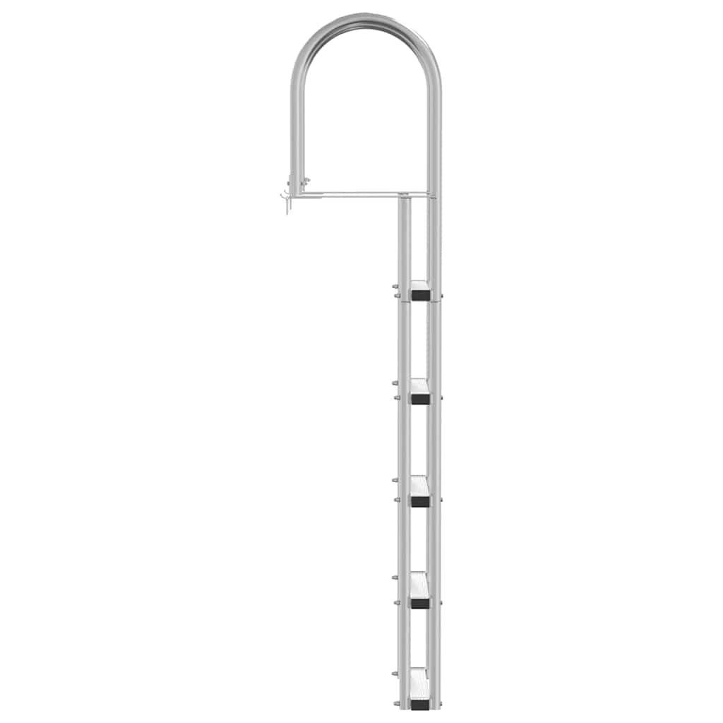 5 lépcsős stég létra Ezüst 45 ×11,5 ×190 cm Alumínium
