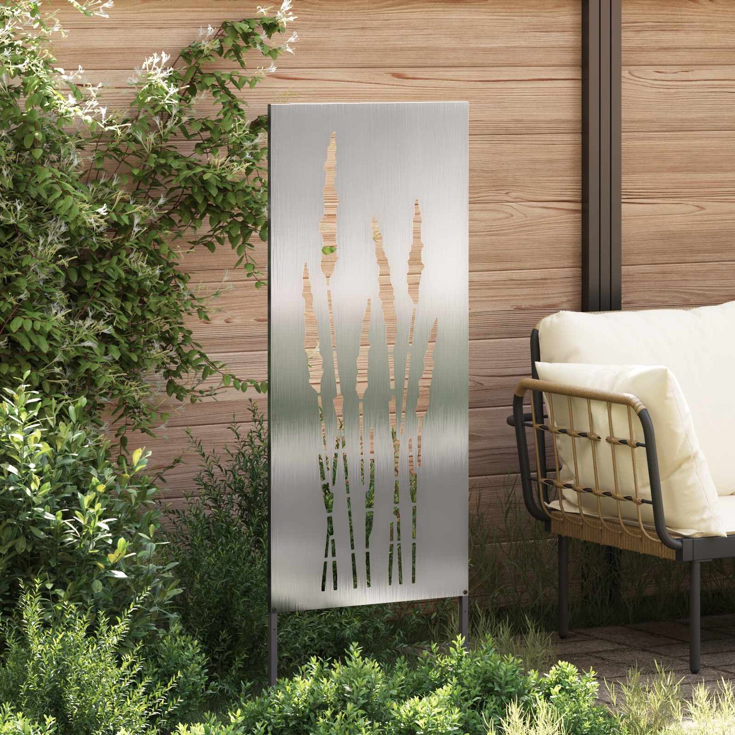 Kertvédő vászon Virágos Ezüst 50 x 140 cm Rozsdamentes acél