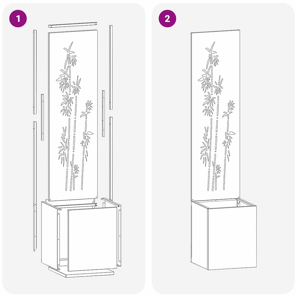 Kertvédő vászon Virágos Oliva zöld 32 x 32 x 150 cm
