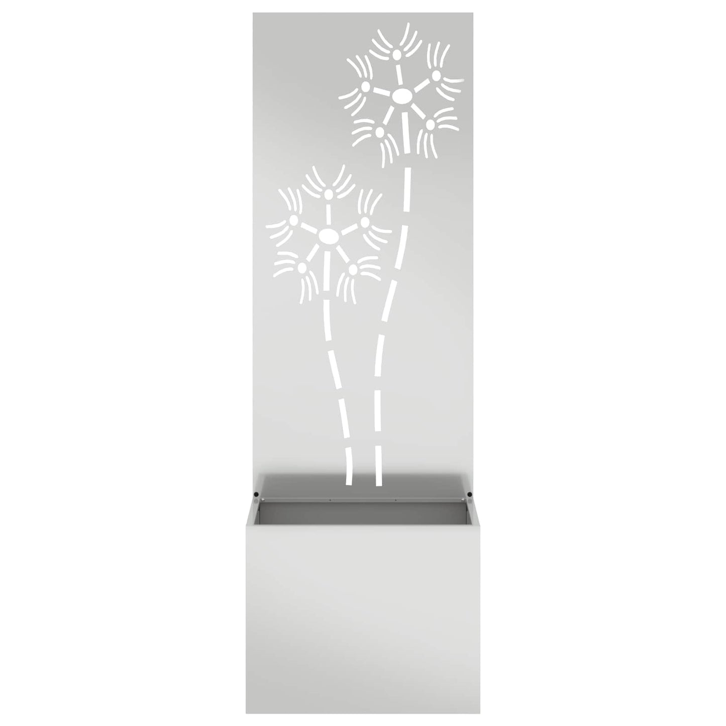 Kertvédő vászon Virágos Ezüst 50 x 32 x 150 cm Horganyzott acél