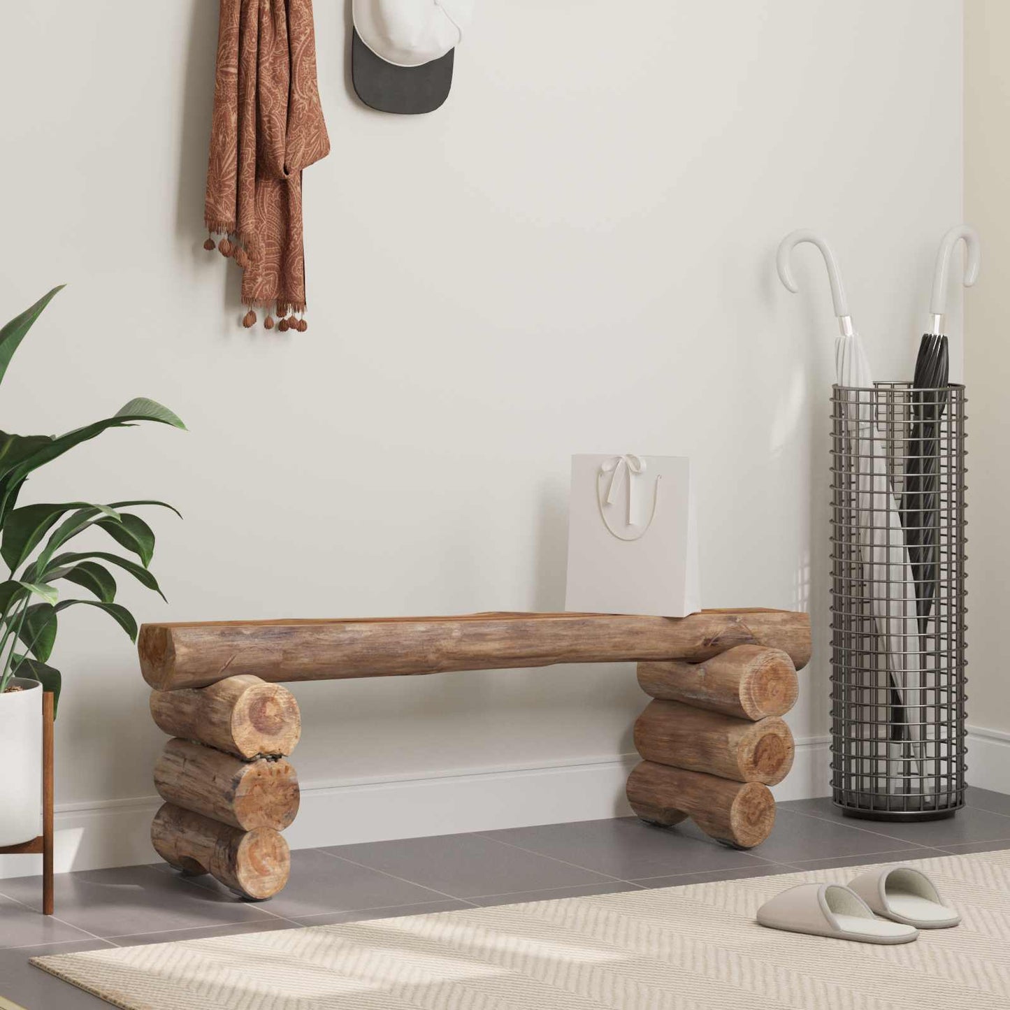 pad Természetes 110 x 30 x 34 cm Tömör Teakfa