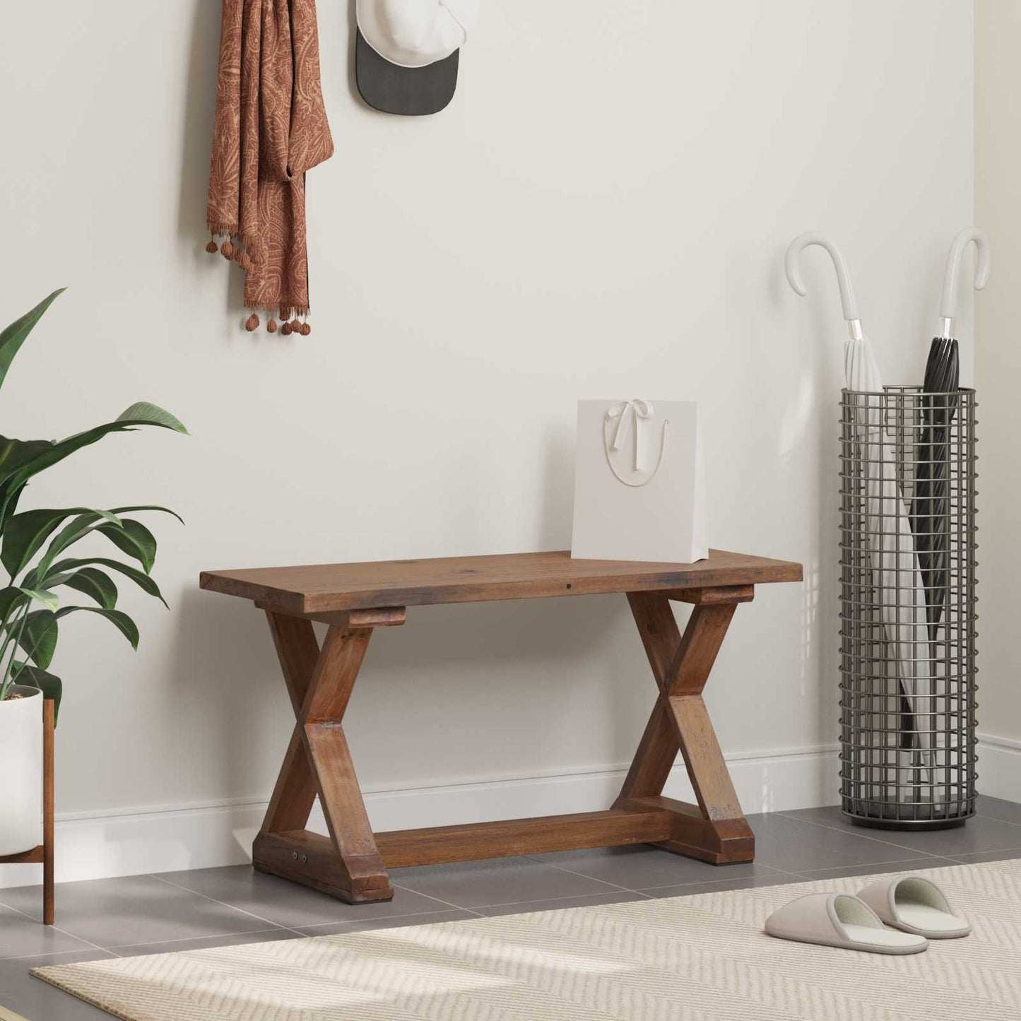 pad Természetes 85 x 35 x 46 cm Tömör újrahasznosított fa