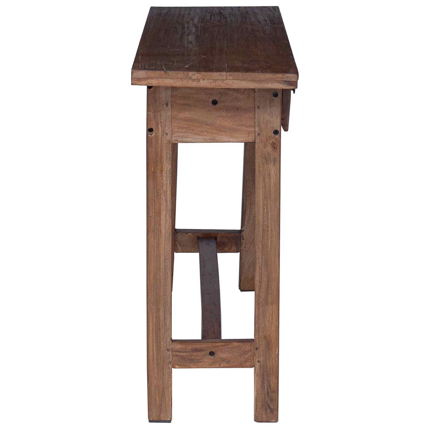 Asztal fiókkal Barna 110 x 30 x 79 cm Tömör Mahagóni Fa