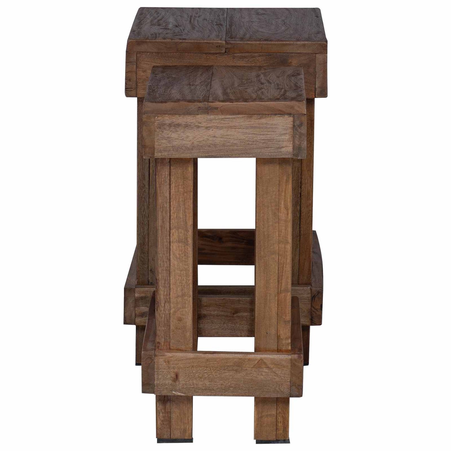 Növényállvány 2 pcs Barna 70 x 11 x 27 cm Mahagóni fa