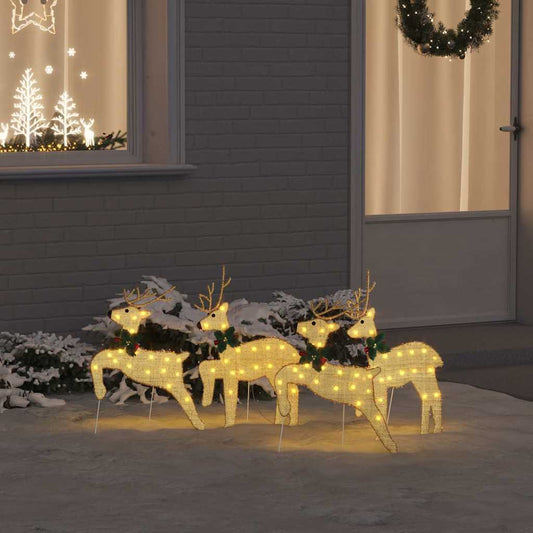 LED Rénszarvasok 4 pcs Arany szövet