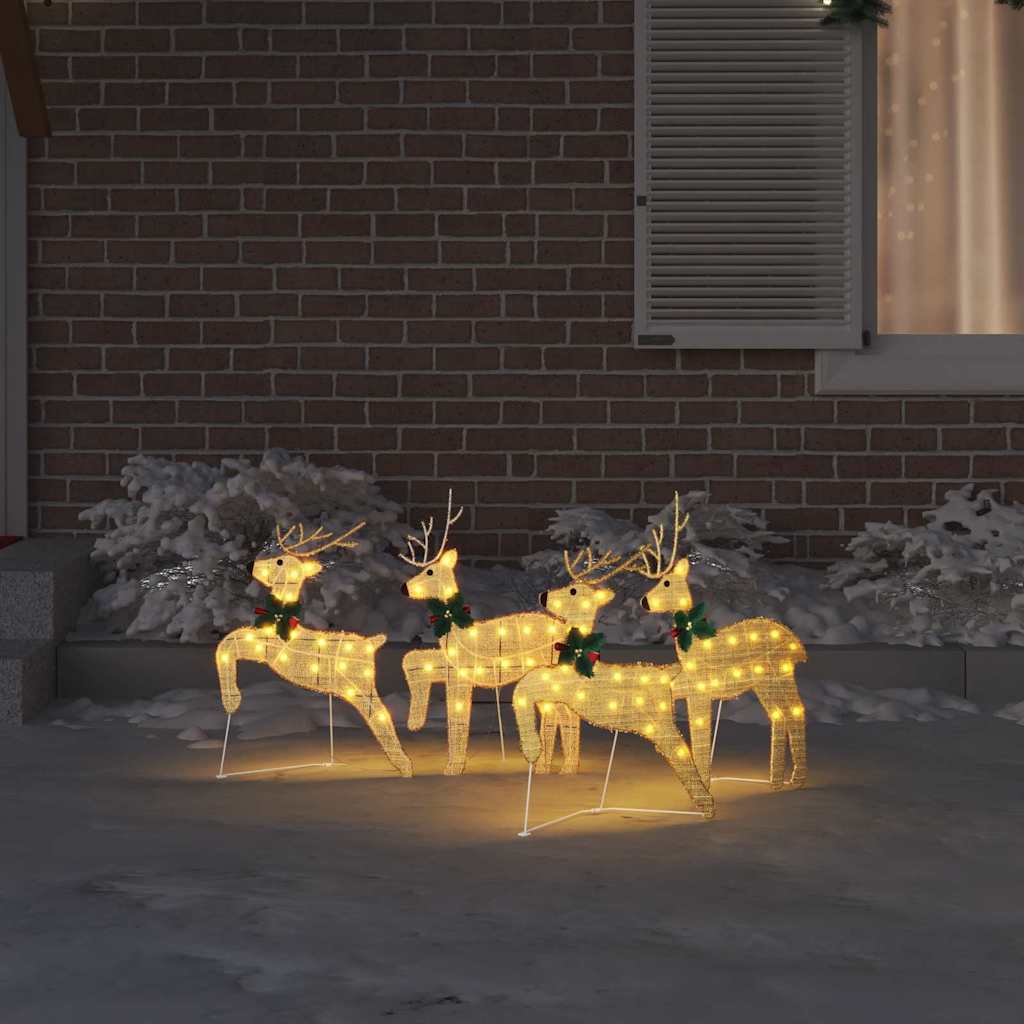 LED Rénszarvasok 4 pcs Arany szövet