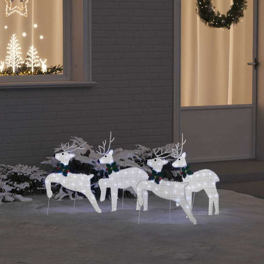 LED Rénszarvasok 4 pcs Ezüst szövet