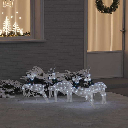LED Rénszarvasok 4 pcs Fehér szövet