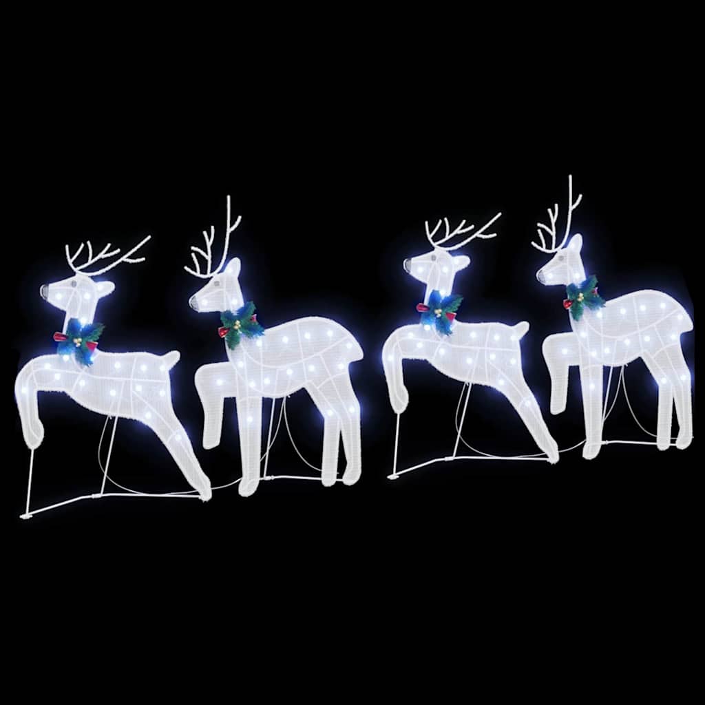 LED Rénszarvasok 4 pcs Fehér szövet