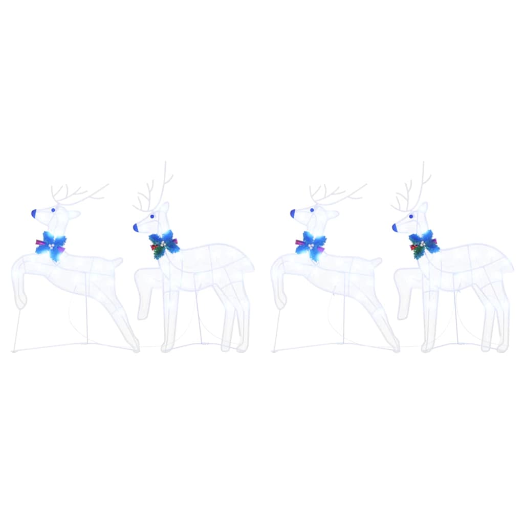 LED Rénszarvasok 4 pcs Fehér szövet