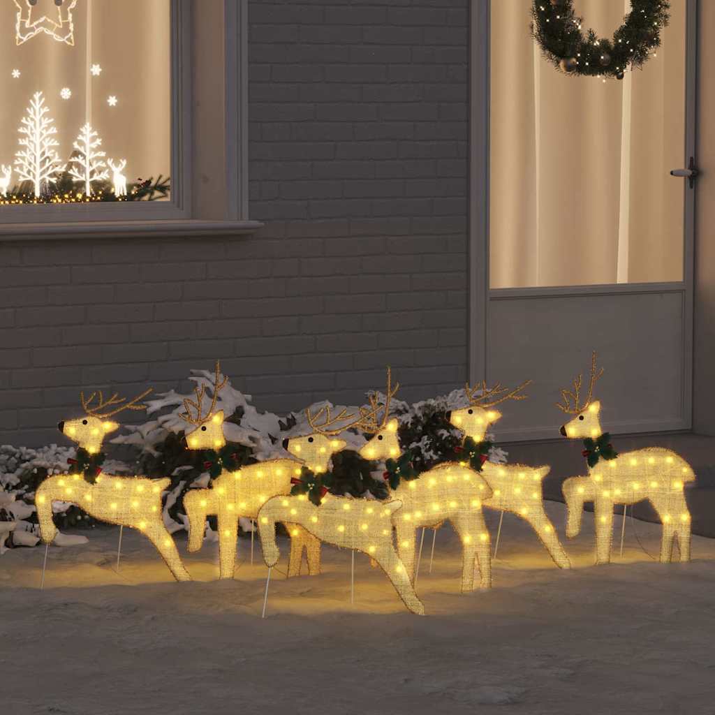 LED Rénszarvasok 6 pcs Arany szövet