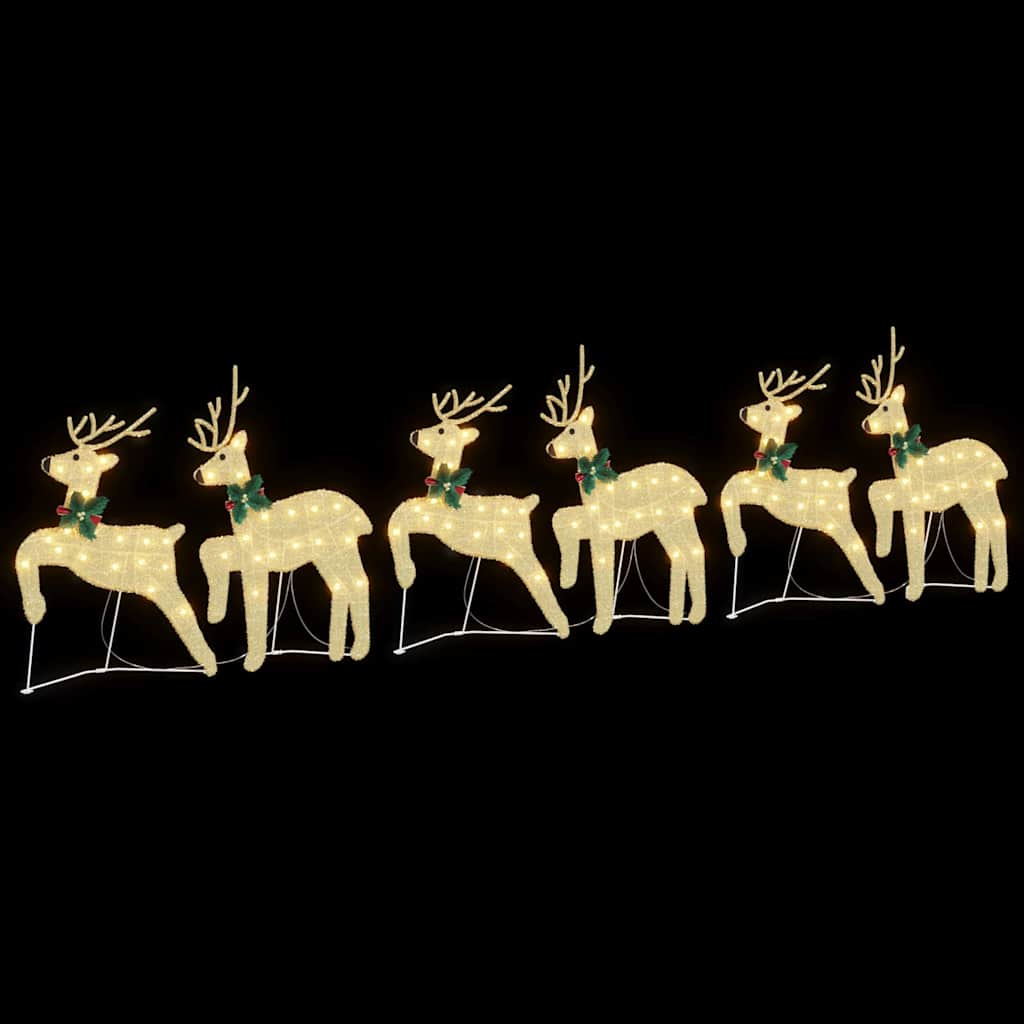 LED Rénszarvasok 6 pcs Arany szövet