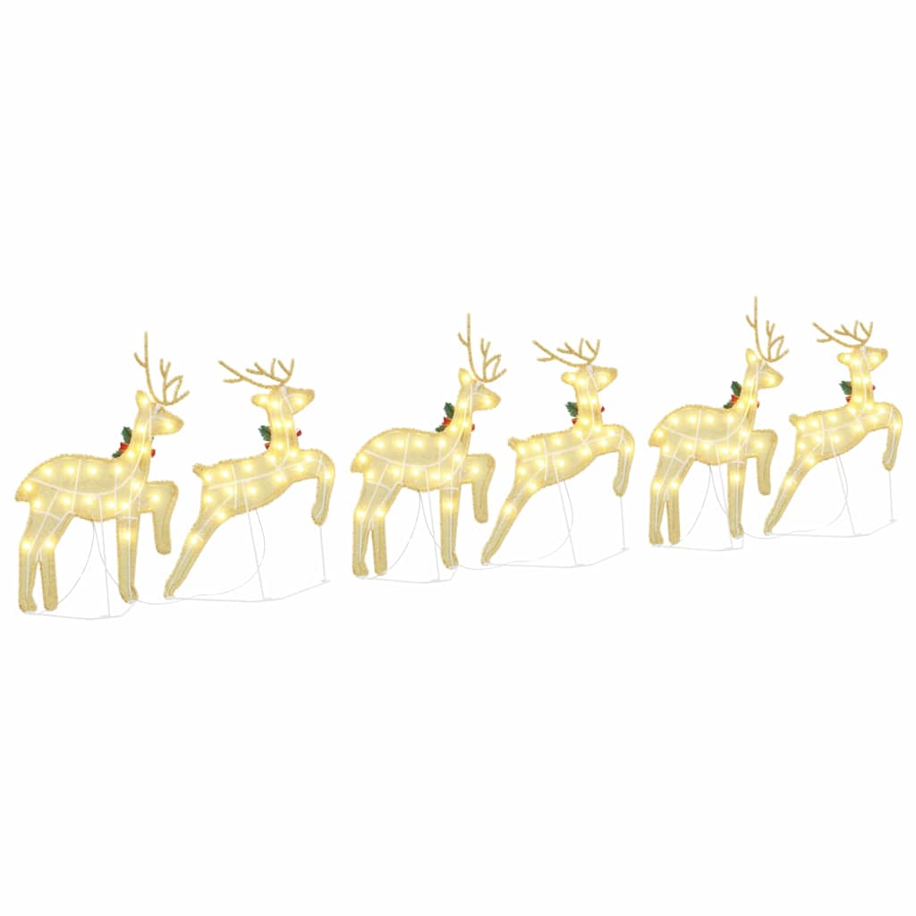 LED Rénszarvasok 6 pcs Arany szövet