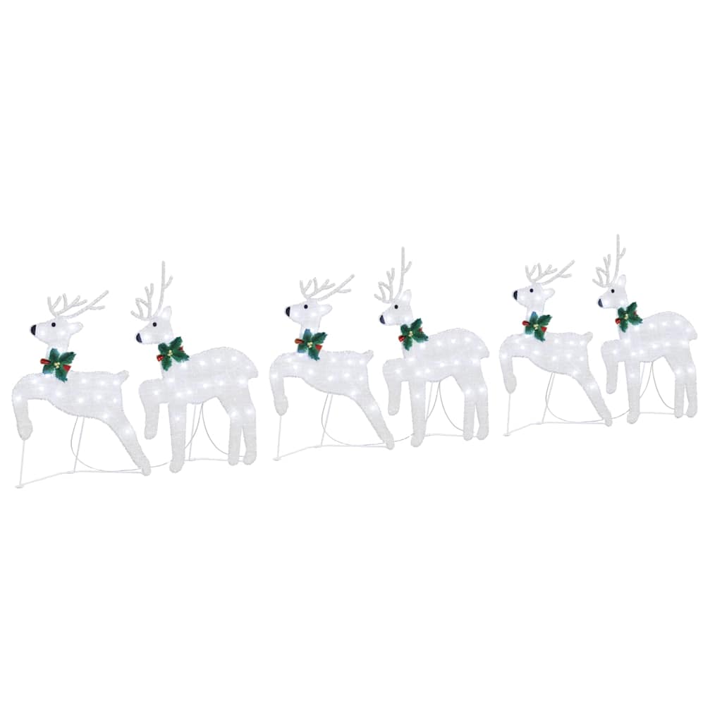 LED Rénszarvasok 6 pcs Ezüst szövet