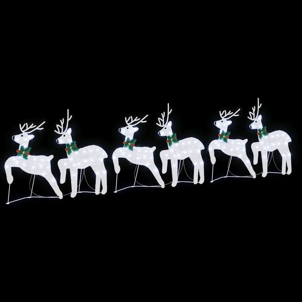 LED Rénszarvasok 6 pcs Ezüst szövet
