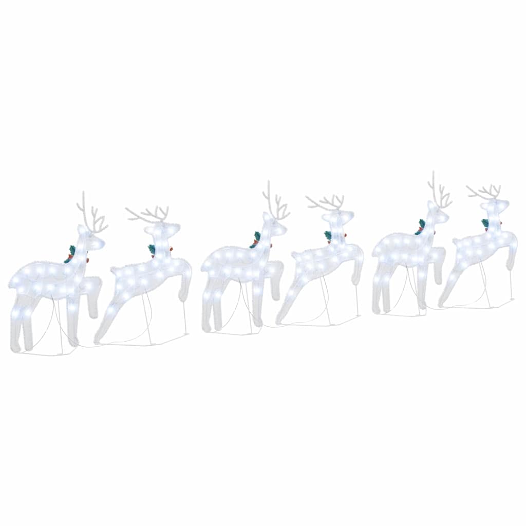 LED Rénszarvasok 6 pcs Ezüst szövet