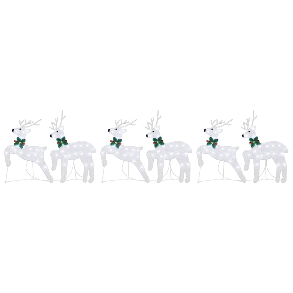 LED Rénszarvasok 6 pcs Ezüst szövet