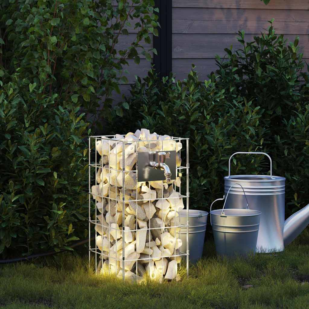 Gabion Csap Ezüst 26 x 25 x 50 cm Rozsdamentes acél