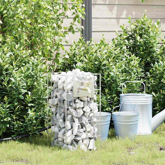 Gabion Csap Ezüst 26 x 25 x 50 cm Rozsdamentes acél