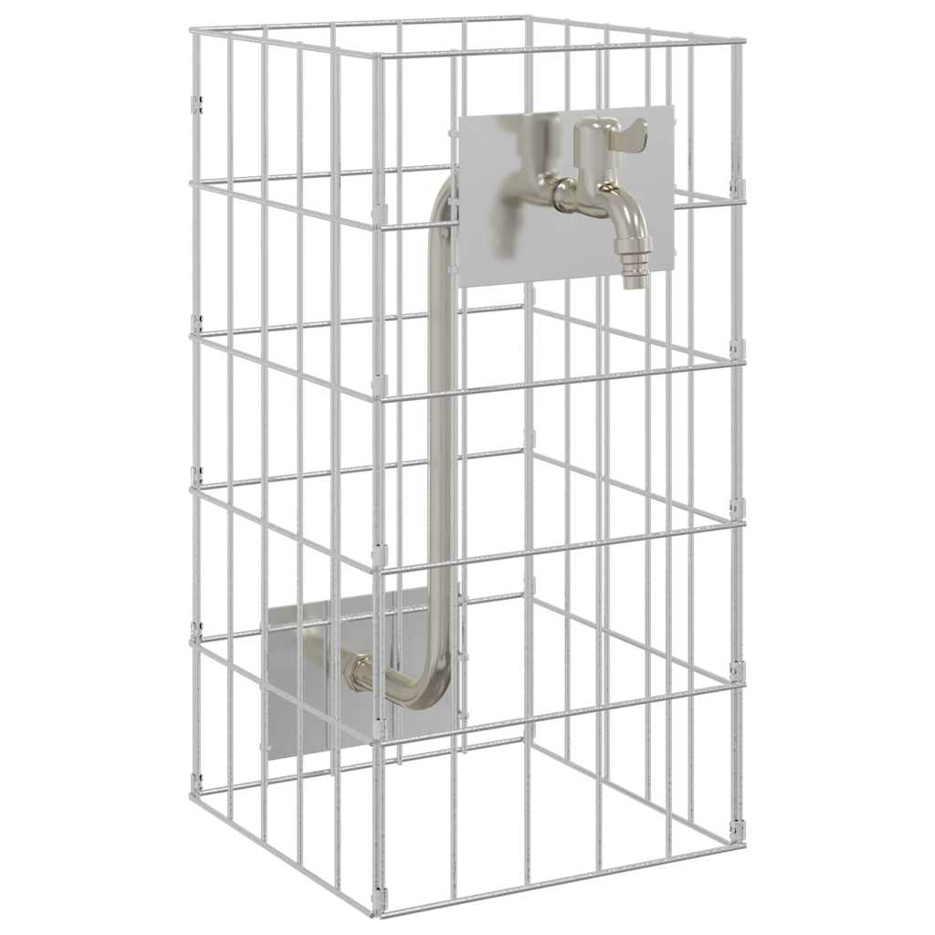 Gabion Csap Ezüst 26 x 25 x 50 cm Rozsdamentes acél